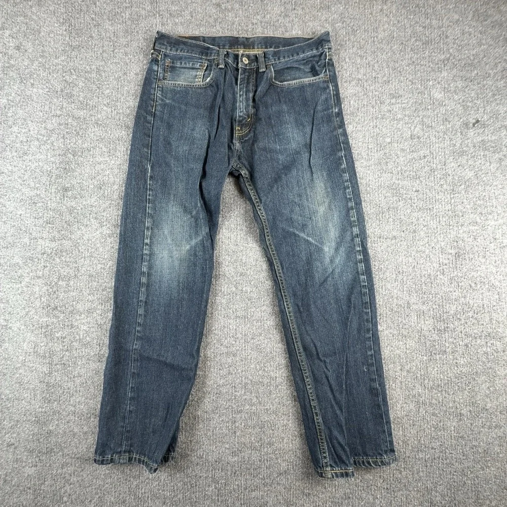 Levis 505 Jeans Mens 34x30 Blue Medium Wash Regular Fit Straight Leg Denim Pants